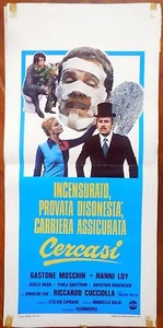 locandina playbill Incensurato, provata disonestà, carriera assicurata CERCASI - Picture 1 of 1