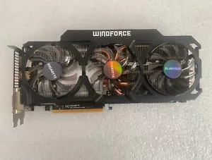 Gigabyte GTX 770 GDDR5 2GB 2xDVI/HDMI/DP OC WINDFORCE 3X GV-N770OC-2GD Video PCI - Picture 1 of 5