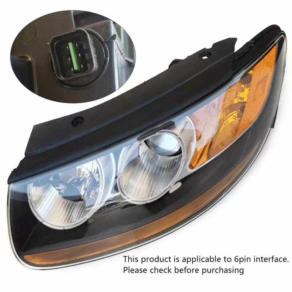 For Hyundai Santa Fe 2007-12 Left Side Clear Lens Headlight Lamp Assy 921010W060 Foto 1 de 4