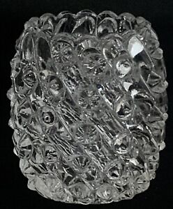 Vintage Lead Crystal Glass Toothpick Appetizer Holder Bud Vase GREAT CONDITION