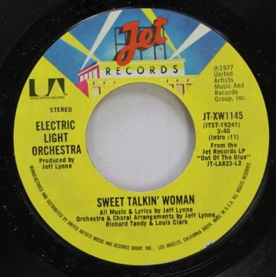 Rock 45 ELO - Sweet Talkin' Woman / Fire On High On Jet Records - Image 1 of 2