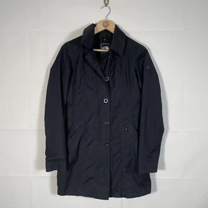 Abrigo The North Face negro para mujer talla pequeña con botones gabardina chaqueta - Imagen 1 de 10