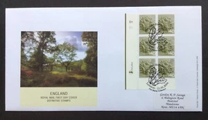 GB QEII 2004 6x40p England Country Definitive Cylinder Block on First Day Cover - Picture 1 of 2