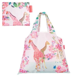 Bolso de hombro ecológico plegable para compras jirafa reutilizable de 2 vías mercado de comestibles usado - Imagen 1 de 9