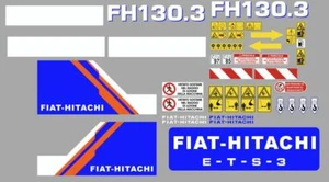 Fiat-Hitachi FH 130.3 M - W decalcomanie adesive, kit Completo - Imagen 1 de 2