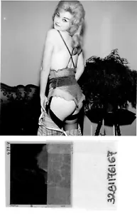 1960's Serge Jacques Original Negative with B&W 5X5 Photo ~ Pretty Blonde Model - Picture 1 of 2