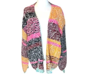 & Merci Oversized Color Block Damen Strickjacke XLarge - Bild 1 von 4