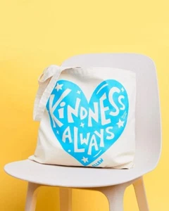 Lot 2 Ellen Degeneres Be Kind Box Kindness Always Canvas Totes Bag FREE Ship NEW - Picture 1 of 3