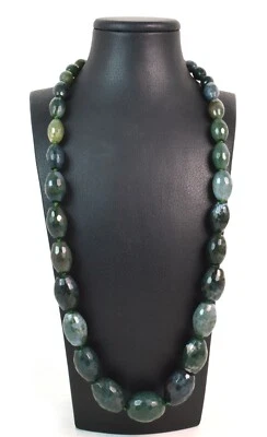 Collana a Scalare in Agata Muschiata e Chiusura in Argento 925 Made In Italy - Immagine 1 di 3