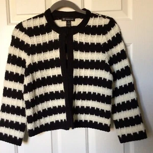 ELEGANTE MAGLIONE IN MAGLIA NERO/BIANCO TAGLIA MEDIA - Foto 1 di 6