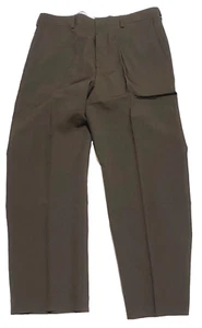 men's John Blair dress pants size 35x27 brown zipper pockets belt loops polyest - Picture 1 of 7