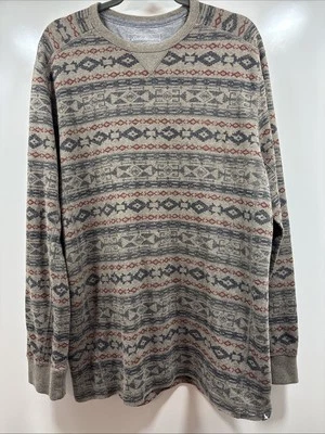 Camisa Térmica Eddie Bauer Para Hombres Grande Alta Manga Larga Tejido Waffle Azteca Occidental Foto 1 de 4