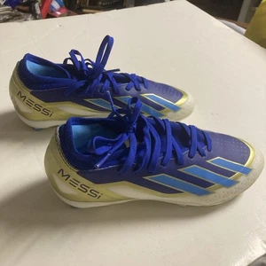 Adidas X Crazyfast Messi Jugend Kinder Größe 4 Schuhe blau gold Fußball Futbol Stollen - Bild 1 von 7