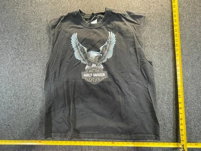 Vtg Harley Davidson Bald Eagle Graphic shield logo Sleeveless XL -1338 - Image 1 of 3