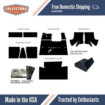 绝缘隔音器套件适用于 1955 - 66 Mack 型号 B-67 Acoustishield 完整 — 第 1/4 张图片