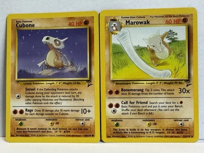 Pokemon Trading Card Game TCG Base Set 2 Cubone & Marowak 52/130 - 70/130 - Image 1 of 2