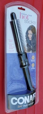 Conair Hot Sticks Hot Brush Curling Iron 3/4 Inch Instant Heat  New Sealed  - Image 1 of 4