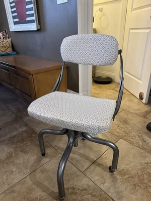 Antique Early Vtg Domore Chair Company Industrial Swivel Tilt Office Desk Chair - Image 1 of 4