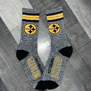 PITTSBURGH STEELERS NFL FOOTBALL LOGO MARMOR DEUCE CREW-LÄNGE SOCKEN LARGE WIE ABGEBILDET - Bild 1 von 1