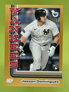 2024 TOPPS BROOKLYN COLLECTION JASSON DOMINGUEZ GOLD 12/50 RC ROOKIE - Picture 1 of 10