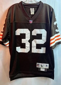 Men’s VTG Reebok NFL Cleveland Browns #32 Jim Brown Throwback Game Jersey Size S - Picture 1 of 7