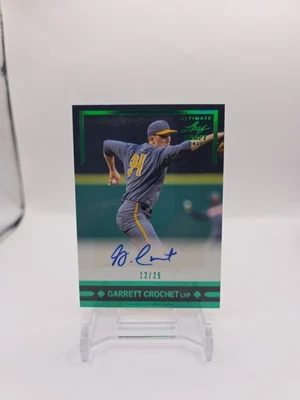 2020 Leaf Ultimate '91 Gold Leaf Rookies Emerald Garrett Crochet Autograph /25 - Image 1 of 2