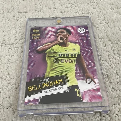 2022 Topps x Steve Aoki Football Festival Jude Bellingham Purple /25 Dortmund NM - Image 1 of 4