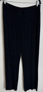 Chicos Travelers Womens 2 Short US 12/14 Black Slinky Pants Career Travel - Picture 1 of 9