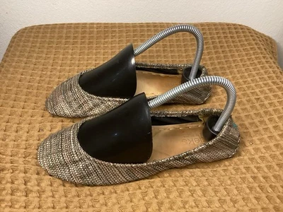 Sapatilhas de balé femininas Tieks by Gavrieli tamanho 7 tecido estopa bronze marrom metálico - Imagem 1 de 4