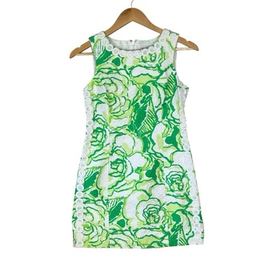 Vintage Lilly Pulitzer Mila Resort  size 2 Jacquard Lace Shift mini Dress - Image 1 of 4