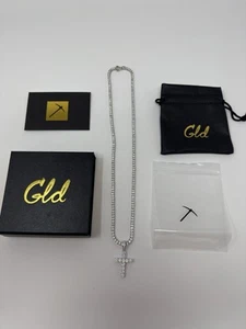 Shop GLD Tennis Chain and Cross Pendant Set - Picture 1 of 2