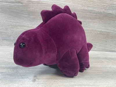 Vintage Manhattan Toy Company Purple Maroon 15” Stegosaurus Dinosaur Plush 1984 - Image 1 of 4