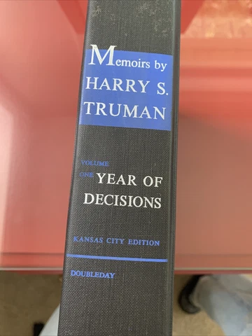 Harry Truman Signed Year Of Decisions Kansas City Limited Edition Cover