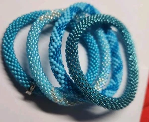 Sashka Bracelet Set Blue Burst Small 6 Wrist - Picture 1 of 4