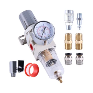1/4 Zoll NPT AW2000-02 Luftfilter Druckregler Air Tool Semi Auto Drain - Bild 1 von 12