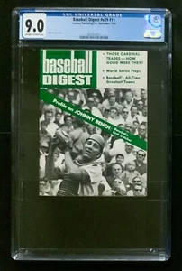 November 1970 Baseball Digest Johnny Bench CGC 9.0, POP 1 - Picture 1 of 2