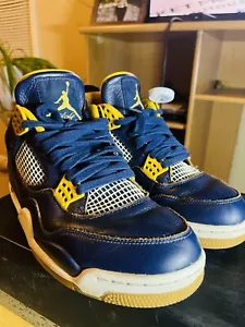 Sz 10 Nike Air Jordan 4 Retro Dunk From Above Michigan Pacers Navy OG Bred Mars - Picture 1 of 20