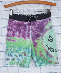 Volcom Stoneys Tie Dye Boardshorts Size 27 2XS Stretch Multicolor - Picture 1 of 9
