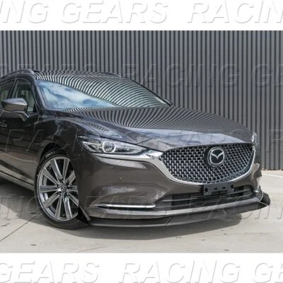 ПОДХОДИТ ДЛЯ 2019-2021 MAZDA 6 ATENZA JDM МАТОВЫЙ ЧЕРНЫЙ ПЕРЕДНИЙ БАМПЕР ОБВЕС СПОЙЛЕР КРОМКА - Изображение 1 из 4