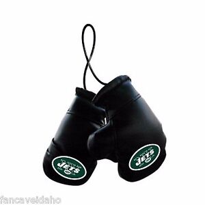NFL New York NY Jets 4" Mini Boxing Gloves Rearview Mirror Auto Ornament