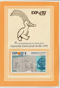 Expo 92 Sevilla Pase de 3 Días Sobre Ficha conmemorativa (GS-745) - Picture 1 of 1