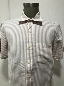 Banana Republic San Francisco New York SS  Stripe Button Up Dress Shirt  Size L - Picture 1 of 10