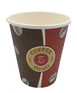 100 Stück Kaffebecher Coffee to go 200 ml Pappbecher Hartpapierbecher - Bild 1 von 3