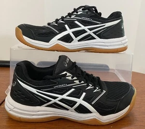 Asics Women's Black White Lace Up Upcourt 4 Shoes Sneakers Size 6.5 1072A055 - Picture 1 of 11