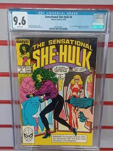 SENSATIONAL SHE-HULK #4 (Marvel Comics, 1989) CGC Graded 9.6 ~ WHITE Pages - Picture 1 of 1