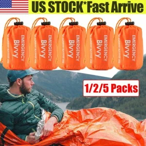 US Emergency Sleeping Bag Thermal Waterproof Outdoor Survival Camping Hiking lot - Picture 1 of 10