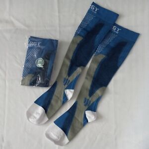 2 Pairs Energy Fit Wear Compression Socks Athletic Gym Shin Splints Men Women 