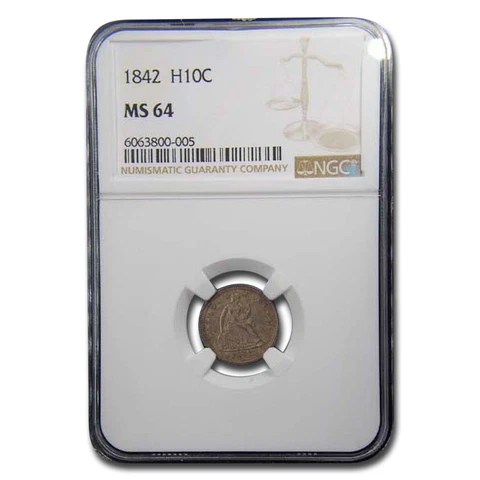 1842 Liberty Seated Half Dime MS-64 NGC - SKU#256598 Cover