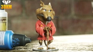 Splinter Chibi Fan Art Hand Painted  3d Printed Action Figure Collectible Art - Picture 1 of 1