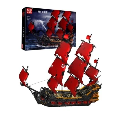 Mould King 13109 Red Ship Sailboat Pirates Caribbean Revenge Building Block NEW - Image 1 of 4
